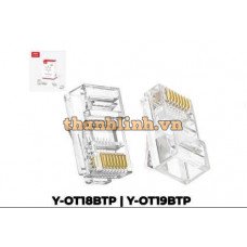 Đầu Mạng Pha Lê Cat5e/Cat6 UNITEK Y-OT18BTP | Y-OT19BTP