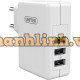 Sạc USB 2.4A + USB QC 2.0 24W UNITEK Y-P537A