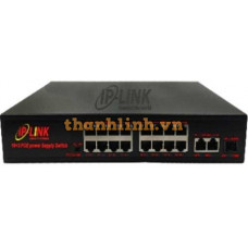 Switch 16 port PoE - 2uplinks Gigabit chuyên dụng CCTV Ip-Link IPL-16POE