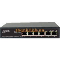Switch Smart POE 6 cổng 10/100Mbps UNV UniArch SW-2106-P 2 Uplink 4×10/100Mbps ports support PoE
