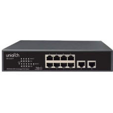 Switch Smart POE 10 cổng 10/100Mbps UNV UniArch SW-2110-P 2 Uplink 8×10/100Mbps ports support PoE