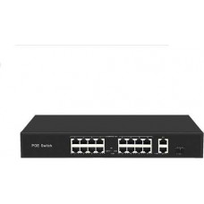 Bộ chia mạng 16 ports PoE 16*100M POE port, with 2 Uplink Gigabit port + 1 Uplink Gigabit SFP port Icantek UNV ICAN16-300-21GS
