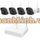 Bộ Kit WIFI Trụ Camera ( Gồm 1 Đầu Ghi 4 Kênh WIFI + 04 Camera Ip Trụ 2.0Mp WIFI ) Uniview KIT/301-04LB-W/4*2122ER3-F40W-D