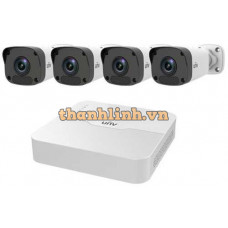 Bộ Kit Camera Trụ ( Gồm 1 Đầu Ghi 8 Kênh POE + 04 Camera Ip Trụ 2.0Mp ) Uniview KIT/301-08LB-P8/4*2122LR3-PF40M-D