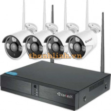 Bộ KIT 1 đầu ghi 4 camera 2 MP Vantech KIT VP-0460W