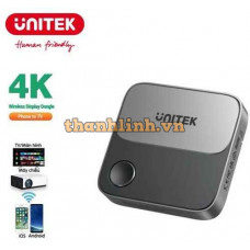 Bộ Truyền HDMI Không Dây Unitek V1162B01 WiFi 2.4G/5G 4K@60Hz – Kết nối Điện Thoại+LapTop+Máy tính bảng lên Tivi, Hỗ trợ Airplay, Samsung Dex