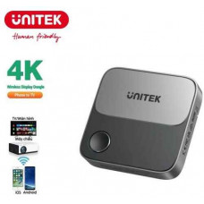 Bộ Truyền HDMI Không Dây Unitek V1162B01 WiFi 2.4G/5G 4K@60Hz – Kết nối Điện Thoại+LapTop+Máy tính bảng lên Tivi, Hỗ trợ Airplay, Samsung Dex