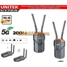 Bộ thu phát tín hiệu HDMI không dây 200M Unitek V176A, hỗ trợ FullHD 1080P@60Hz
