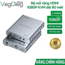 Bộ Kéo Dài HDMI 1080P KVM Dài 60 Mét VegGieg V-HD010