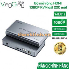 Bộ Kéo Dài HDMI KVM VegGieg V-HD012 – Kéo Dài HDMI & USB Lên Tới 200 Mét