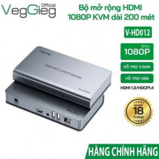 Bộ Kéo Dài HDMI KVM VegGieg V-HD012 – Kéo Dài HDMI & USB Lên Tới 200 Mét