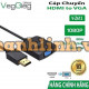 Cáp chuyển đổi HDMI sang VGA VegGieg V-Z612, hỗ trợ FullHD 1080P@60Hz
