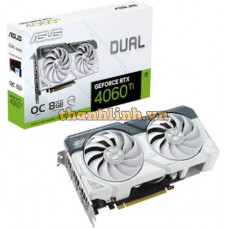 Card màn hình ASUS Dual GeForce RTX 4060 Ti White OC Edition 8GB GDDR6 8GB GDDR6 (90YV0J42-M0NA00)