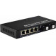 Converter HDtec kết hợp 2 cổng Quang (A+B) + 4 RJ45 Lan 1G