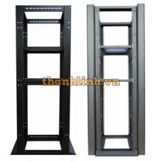 Tủ mạng OPEN RACK 42U 600 x 600, Black Vietrack VRO20-4-60