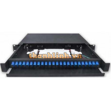 24-port Optic Fibre Patch Panel VIVANCO VCFPSTNSLN241