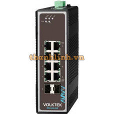 Bộ chuyển mạch 8 x Gigabit RJ45 & 2 x FX/GbE SFP Switch Volktek IEN-9428-RW