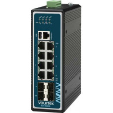 Bộ chuyển mạch 8 x 100/1000 RJ45 4 x GbE SFP Managed Industrial Switch, DNV Marine Approval Volktek IEN-9648M