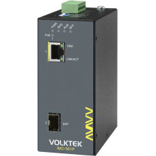 Bộ chuyển 1 x Gigabit PoE+ to 1 x FX/GbE SFP Industrial Converter Volktek IMC-561P