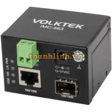 Bộ chuyển Media Converter 1 x 100/1000 RJ45 to 1 x FX/GbE SFP Industrial Converter Volktek IMC-563