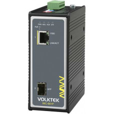 Bộ chuyển 1 x Gigabit PoE+ to 1 x FX/GbE SFP Industrial Converter Volktek IMC-661P