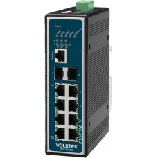 Bộ chuyển mạch 8 x 100 RJ45 2 x FX/GbE SFP &1 x Console RJ45 Managed Industrial Switch Volktek INS-8528M