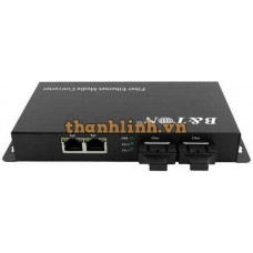 Media converter 2x100M and 2 x 100m , SM 20Km SC B&TON BT-922GS-20
