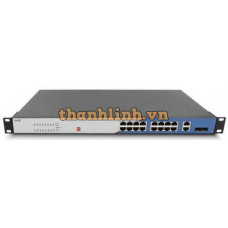 Thiết bị chuyển mạch Công Nghiệp 16×1000Base-T RJ45 port+uplink 2×1000Base-X SFP slot+2 ×1000Base-T RJ45 port,single power, AC220V Wintop YT-CM2320-2GF18GT