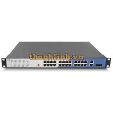 Thiết bị chuyển mạch PoE Công Nghiệp 24×1000Base-T POE port+uplink 2×1000Base-X SFP slot+2 ×1000Base-T RJ45 port,single power, AC220V Wintop YT-CM2328-2GF26GT-24POE