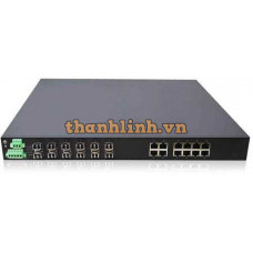 Thiết bị chuyển mạch Công Nghiệp 12×1000Base-X SFP slot+12×1000Base-T RJ45 port single power, AC220V Wintop YT-CM6124-12GF12GT