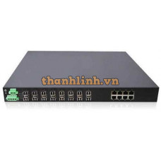 Thiết bị chuyển mạch Công Nghiệp 16×1000Base-X SFP slot+8×1000Base-T RJ45 port single power, AC220V Wintop YT-CM6124-16GF8GT