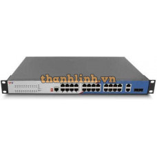 Thiết bị chuyển mạch Công Nghiệp 24×1000Base-T RJ45 port+uplink 2×1000Base-X SFP slot+2 ×1000Base-T RJ45 port,single power, AC220V Wintop YT-CM6328-2GF26GT