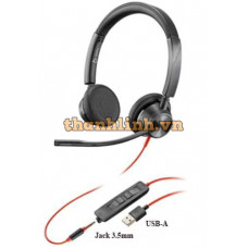 Tai nghe điện thoại Plantronics Blackwire 3325, BW3325 USB-A 213938-01